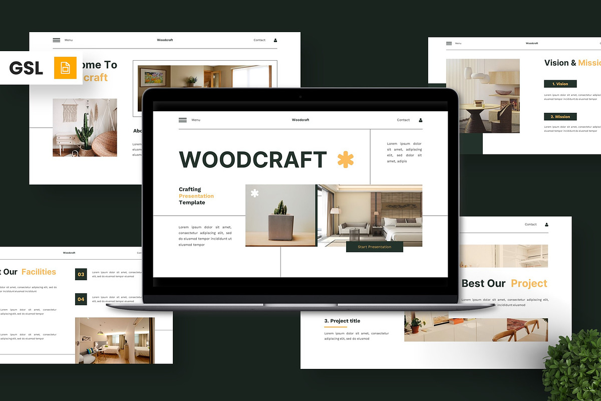 Woodcraft - Crafting Google Slide, a Presentation Template by Deepslide Studio (Photo 1 of 6)
