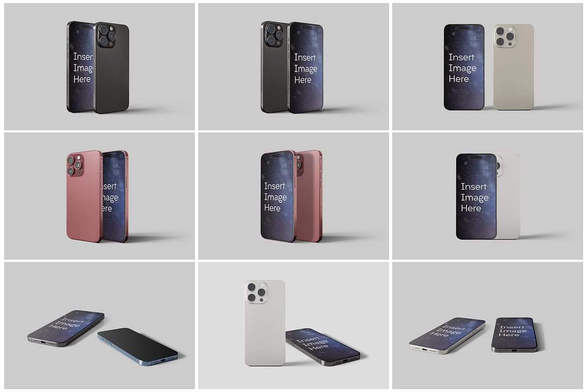iPhone 15 Pro Max Mockup 6K, an iPhone Mockup by Zabiegala MP (Photo 6 of 24)