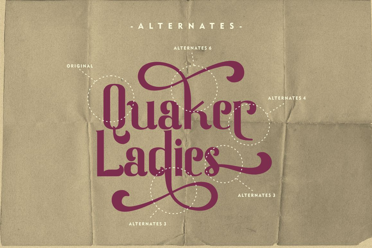 Quaker Ladies - Decorative Classic F, a Serif Font by PutraCetol Studio (Photo 9 of 11)