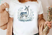 Watercolor Woodland Animals Clipart, a Seasonal Illustration by CreationArt (Thumbnail 6 of 7)