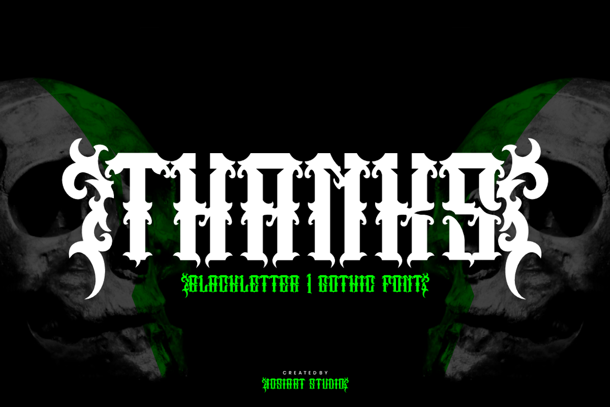 Underaz - Blackletter Font, a Blackletter Font by Iqsiart Studio (Photo 6 of 6)