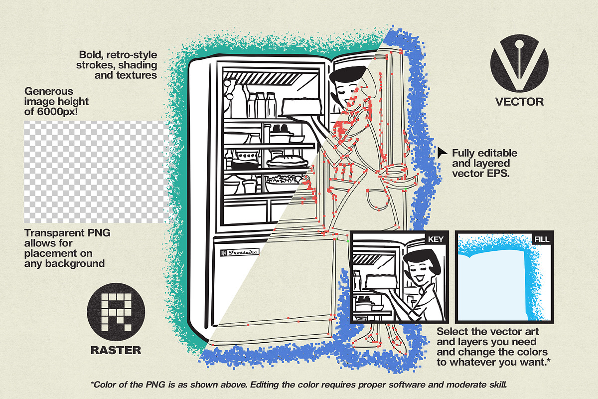 Retro Spot Stock | Icebox, a Food Illustration by StudioWorks (Photo 2 of 2)