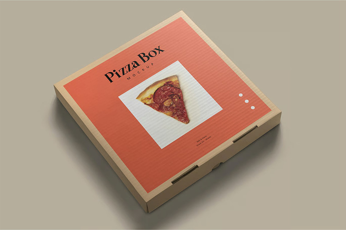 Pizza Box mockup - Luxury Edition, a Packaging Mockup by megostudi0 (Photo 6 of 8)