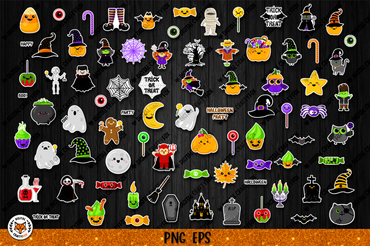 Halloween Stickers Bundle, an Illustration by Digital_Craftyfox (Photo 2 of 13)