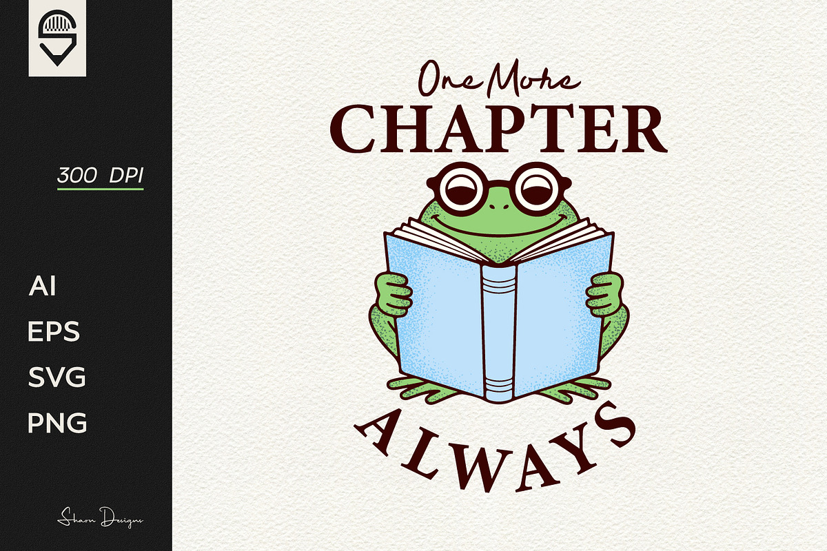 Cute frog reading a book, t-shirt, an Animal Illustration by shaondesigns (Photo 1 of 4)