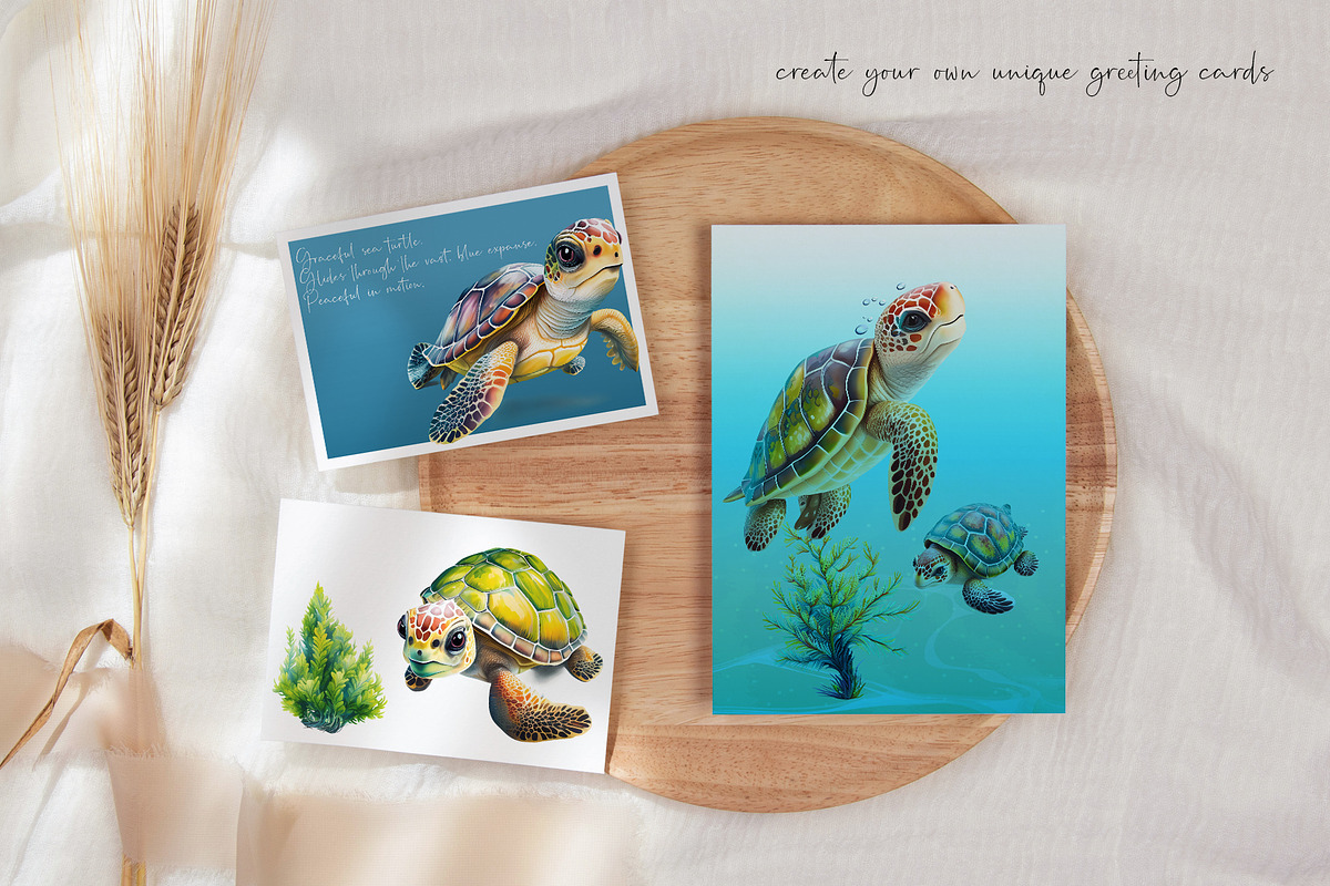 Colorful Watercolor Sea Turtles, an Illustration by Dazzling Art Boutique (Photo 4 of 9)