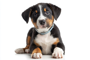Cute puppy dog on white background, an Animal Photo by AlyaAnd
