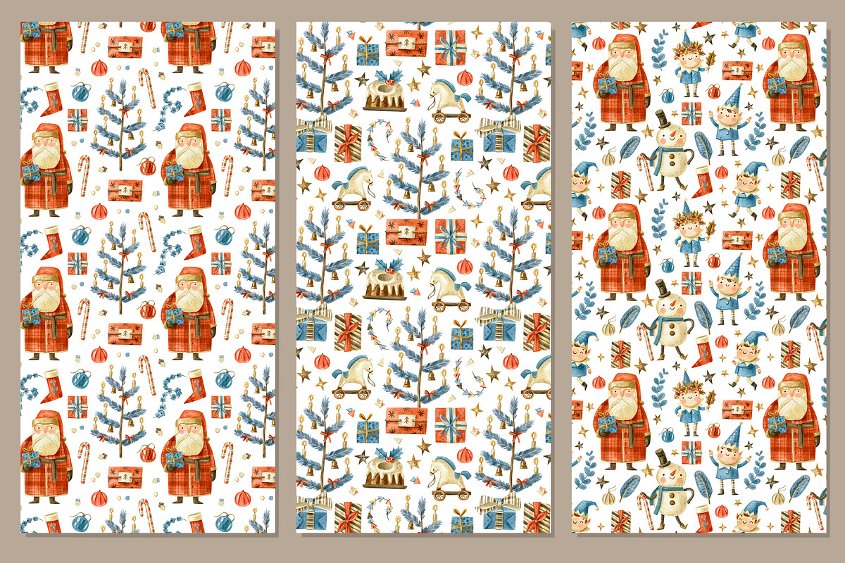 Santa Claus and cute elves, an Illustration by babenkoirusa (Photo 7 of 11)