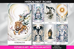 Mystical Tarot Cards Deck, an Object Illustration by Mugio