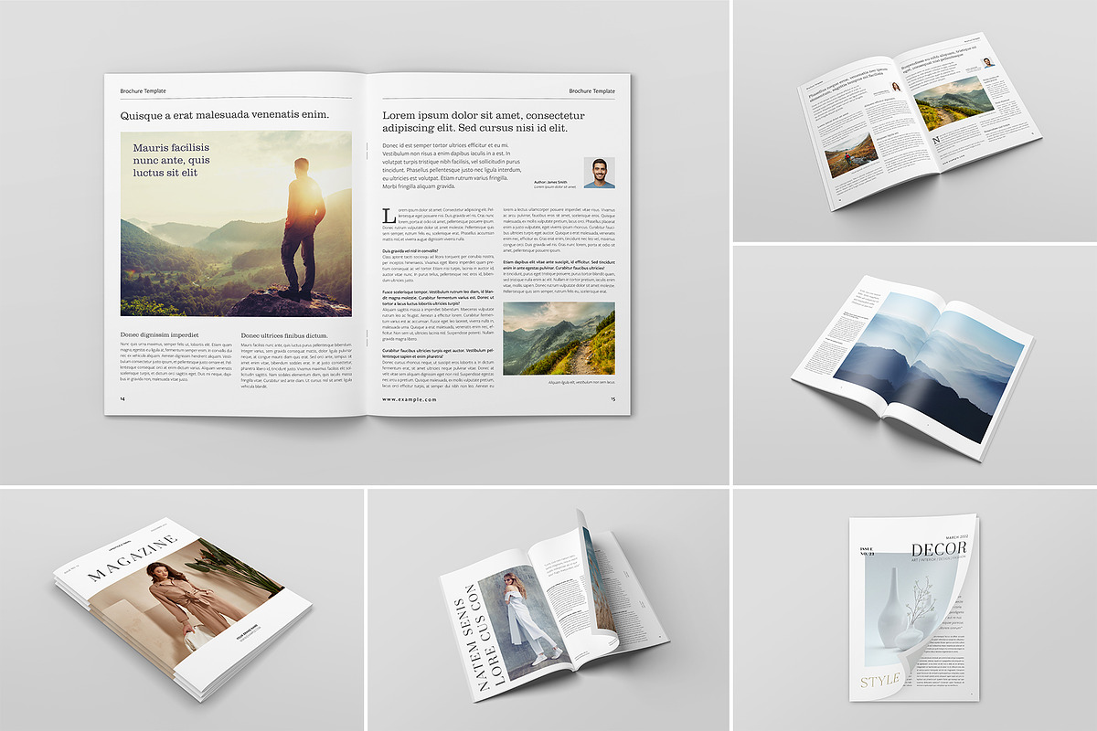Magazine / Brochure Mockup Bundle, a Print Template by Petr Stránský (Photo 1 of 15)