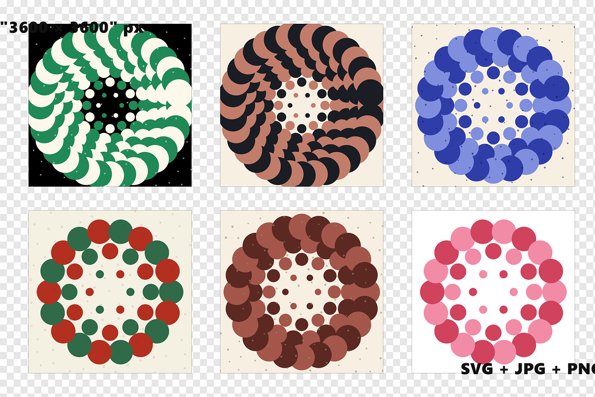 Colorful Dotted Circular Pattern Set, a Pattern Graphic by Gfx Expert Team (Photo 2 of 3)