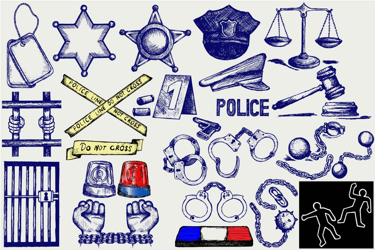 Law enforcement agencies, police, an Object Illustration by LineworkStock (Photo 1 of 3)