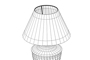 Old-style Lamp With Beige Lampshade