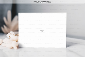 Horizontal Minimalist Card Mockup