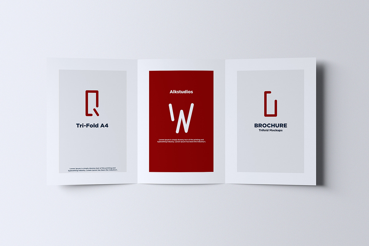 Tri-Fold A4 Brochure Mockup, a Print Template by AlkStudio (Photo 5 of 9)
