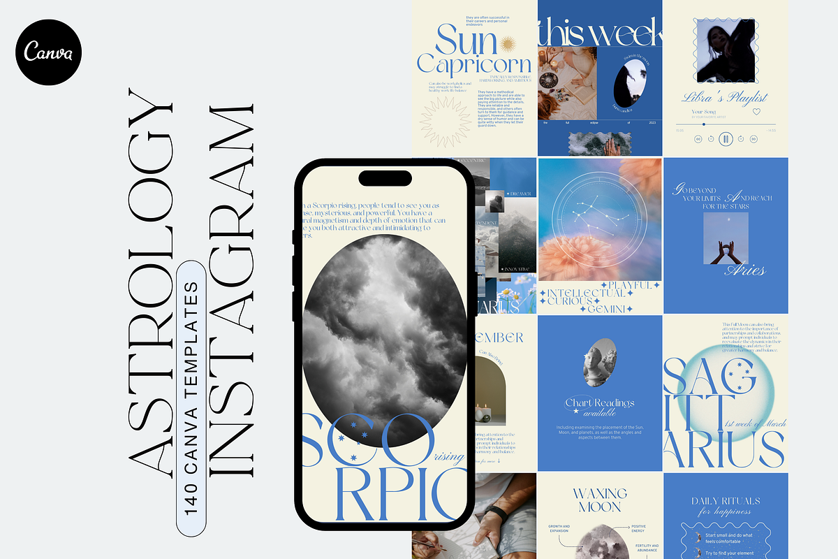 Astrology Instagram Mystic Bundle, a Social Media Template by Story Native (Photo 1 of 10)