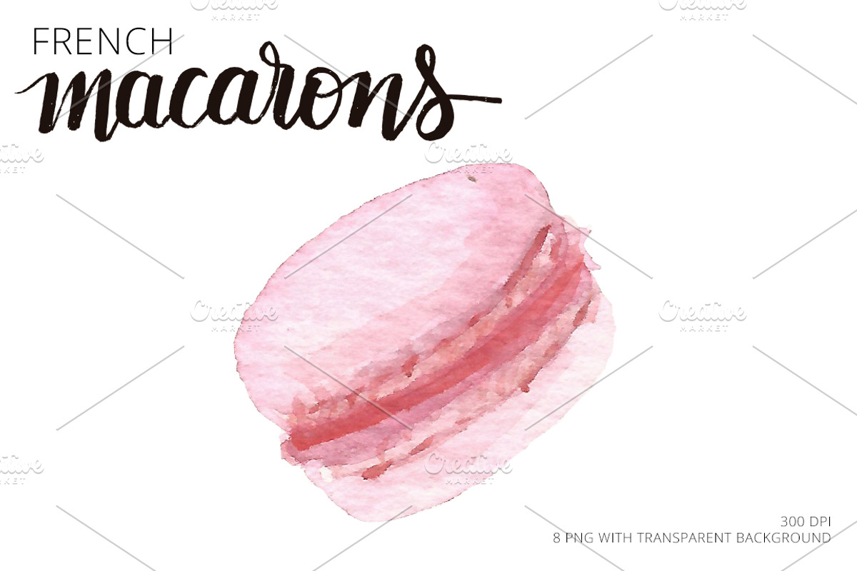 Macarons - French Cookie Watercolor, an Illustration by RV Zarpelon (Photo 2 of 3)