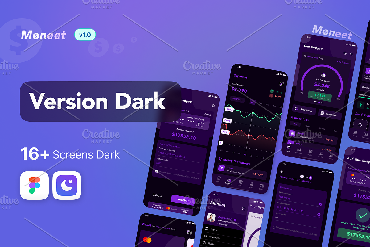 Moneet - Banking mobile App UI Kit, an App Template by arbirafiizakani (Photo 2 of 5)