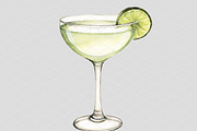 Lime Gimlet Cocktail Watercolor, an Illustration by 1801Prints (Thumbnail 4 of 4)