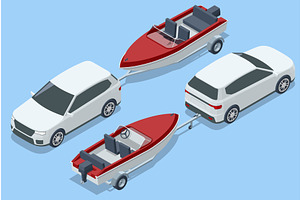 An isometric illustration of a white, a Transportation Illustration by Golden Sikorka
