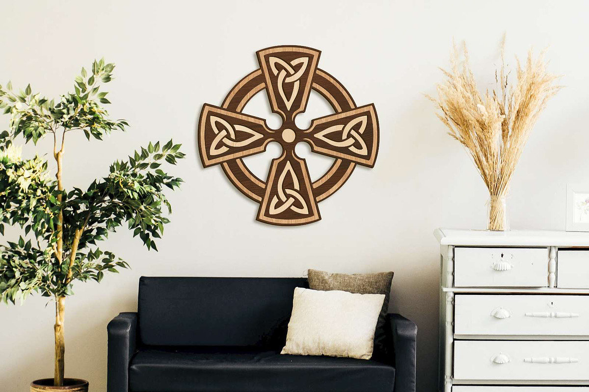 Celtic Cross Decorative Wall Panel, a Templates & Theme by LaserCutano (Photo 8 of 9)