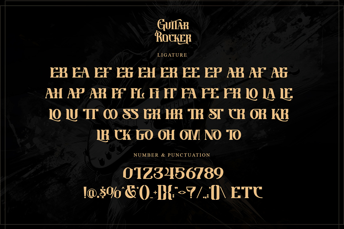 Guitar Rocker, a Serif Font by Letterara (Photo 10 of 15)