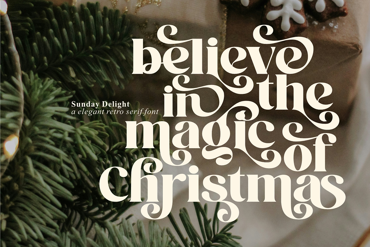 Sunday Delight - Elegant Retro Font, a Serif Font by Keithzo (Photo 8 of 12)