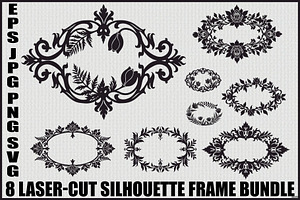 Vintage Ornate Frame Bundle, an Illustration by jahid234