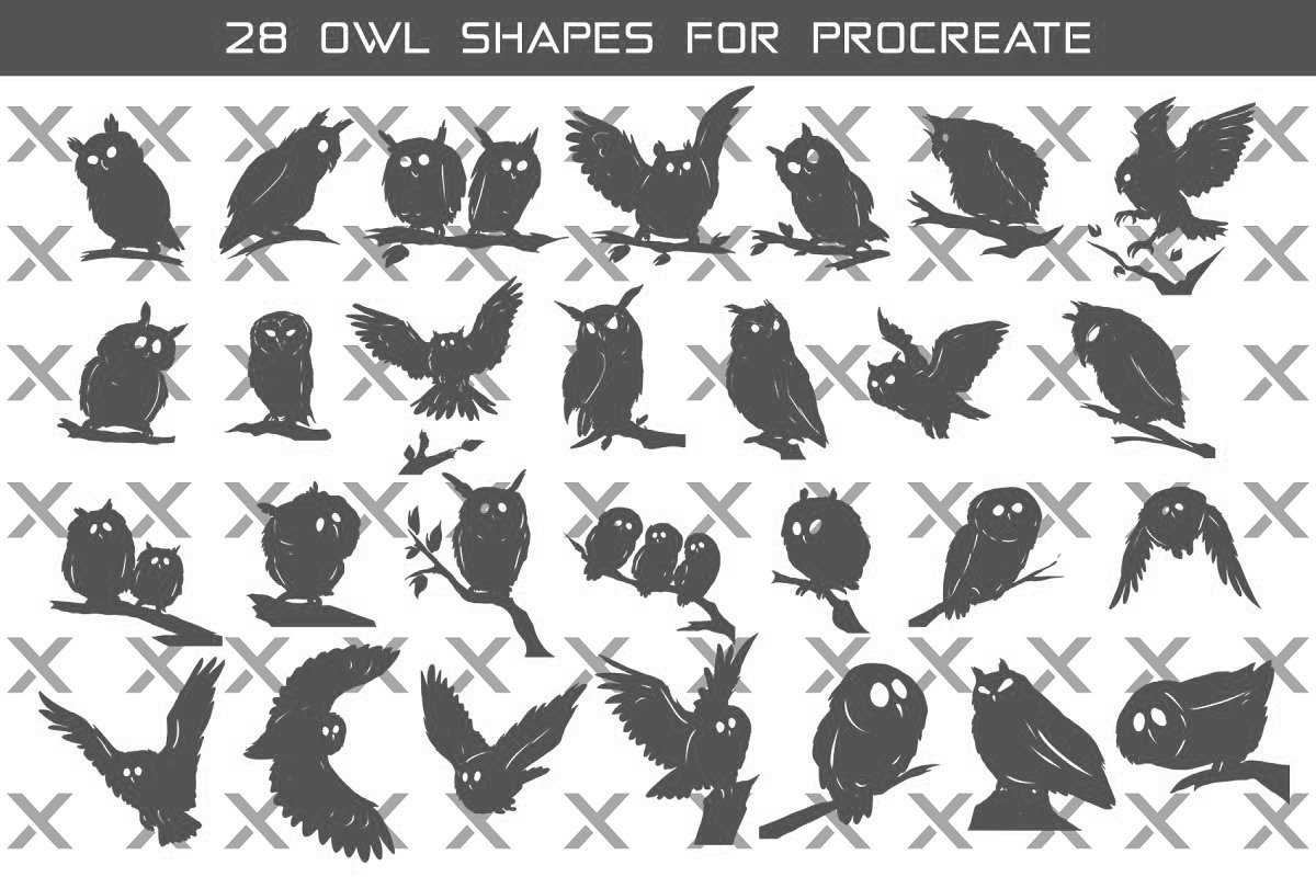 Procreate Owl Brushes!, a Brush Add-On by Extreme Brushes (Photo 2 of 3)