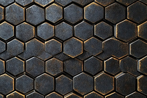 Black hexagonal honeycomb background, a Photo by Iftikhar Alam