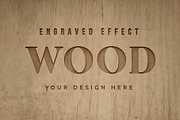 Engraved Wood Text Mockups, a Mockup by Medialoot (Thumbnail 1 of 5)