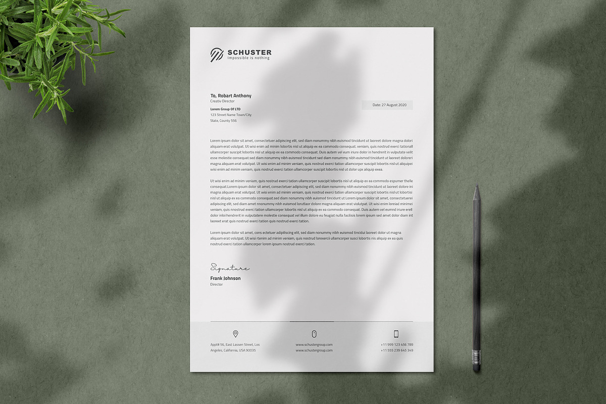 Letterhead Word Template, a Stationery Template by TelaTemplates (Photo 2 of 6)
