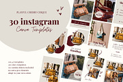 Cherry Instagram Canva Templates, a Social Media Template by kreart (Thumbnail 1 of 6)