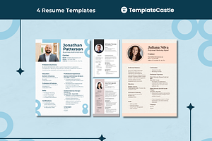 Professional Resume Canva Editable, a Templates & Theme by TemplateCastleStore
