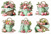 Summer Fruit Basket Clipart, an Illustration by Black Bird Studio (Thumbnail 5 of 5)