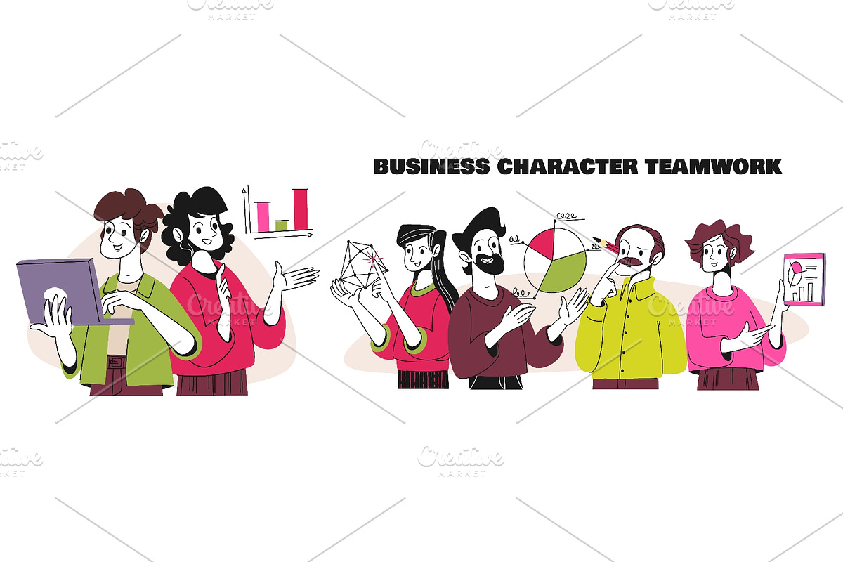 Business teamwork vector icons. Team, a Person Illustration by art PVP ...