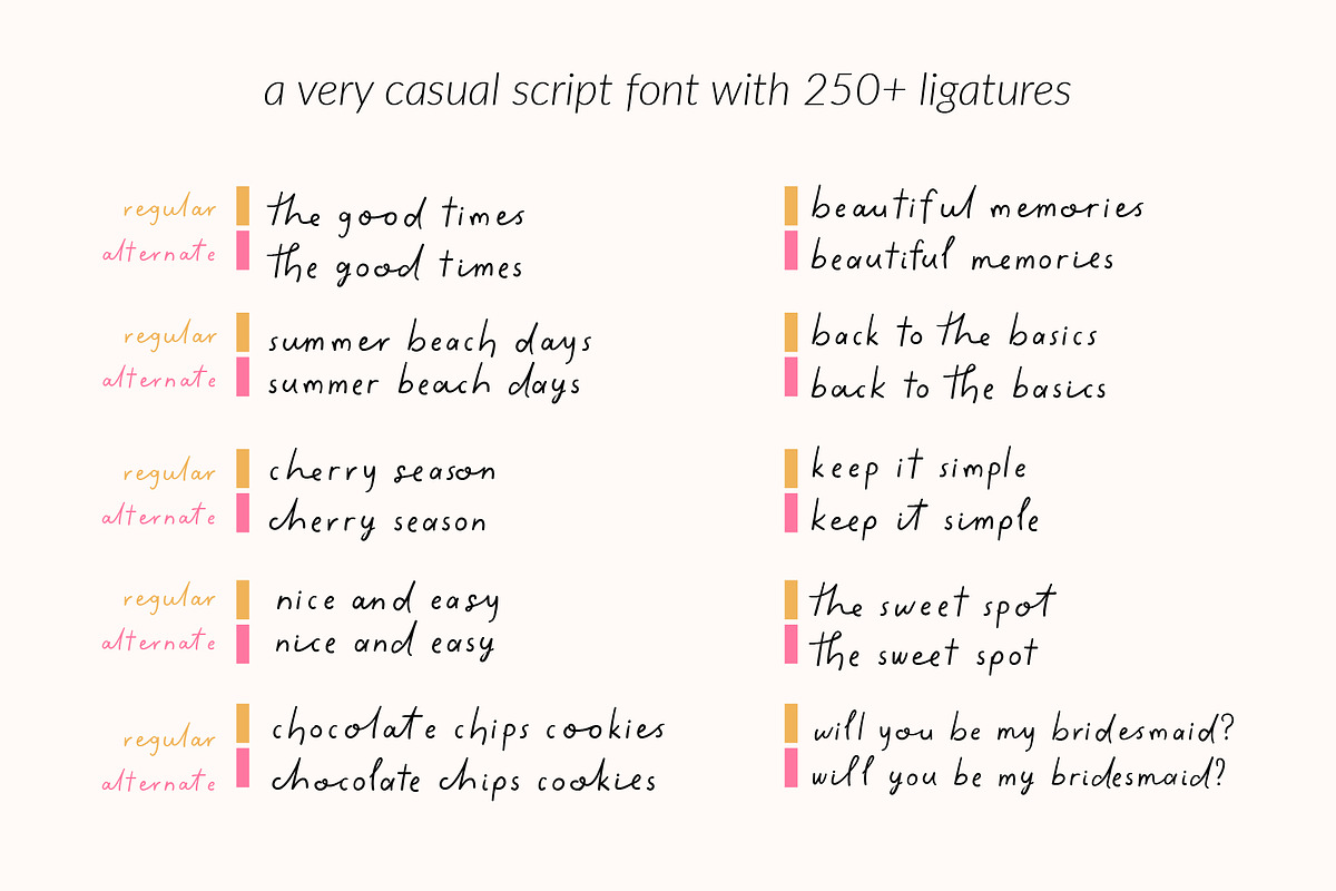 The Good Times Realistic Handwriting, a Handwritten Font by Kaya Fonts (Photo 5 of 40)