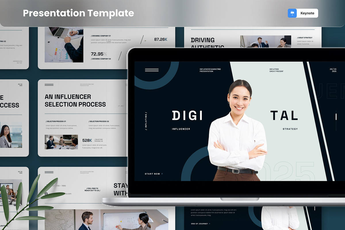 Influencer Marketing Keynote, a Presentation Template by MtvtdArt (Photo 1 of 6)