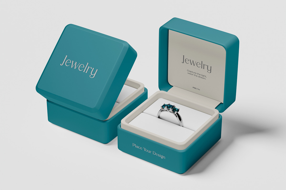 Jewelry Box Mockup, a Merchandise Mockup by Budogol Studio (Photo 3 of 4)