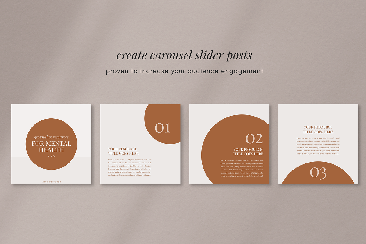 Wellness Instagram Template Kit, a Social Media Template by Studio Soluna (Photo 9 of 16)