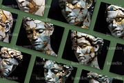 28 Cracked Greek Face Sculptures, a Person Illustration by Incomelion (Thumbnail 5 of 6)