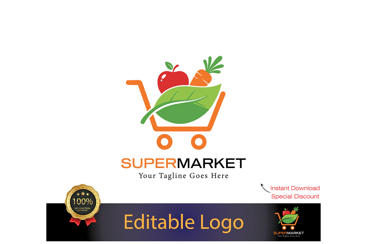 Grocery & Supermarket Logo Template