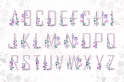 Spring floral alphabet. Graphic set., an Illustration by Art Watercolor (Thumbnail 2 of 5)