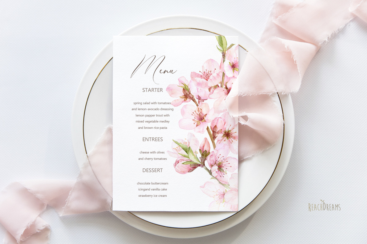 Blossoms Sakura Collection, a Decorative Illustration by ReachDreams (Photo 3 of 7)