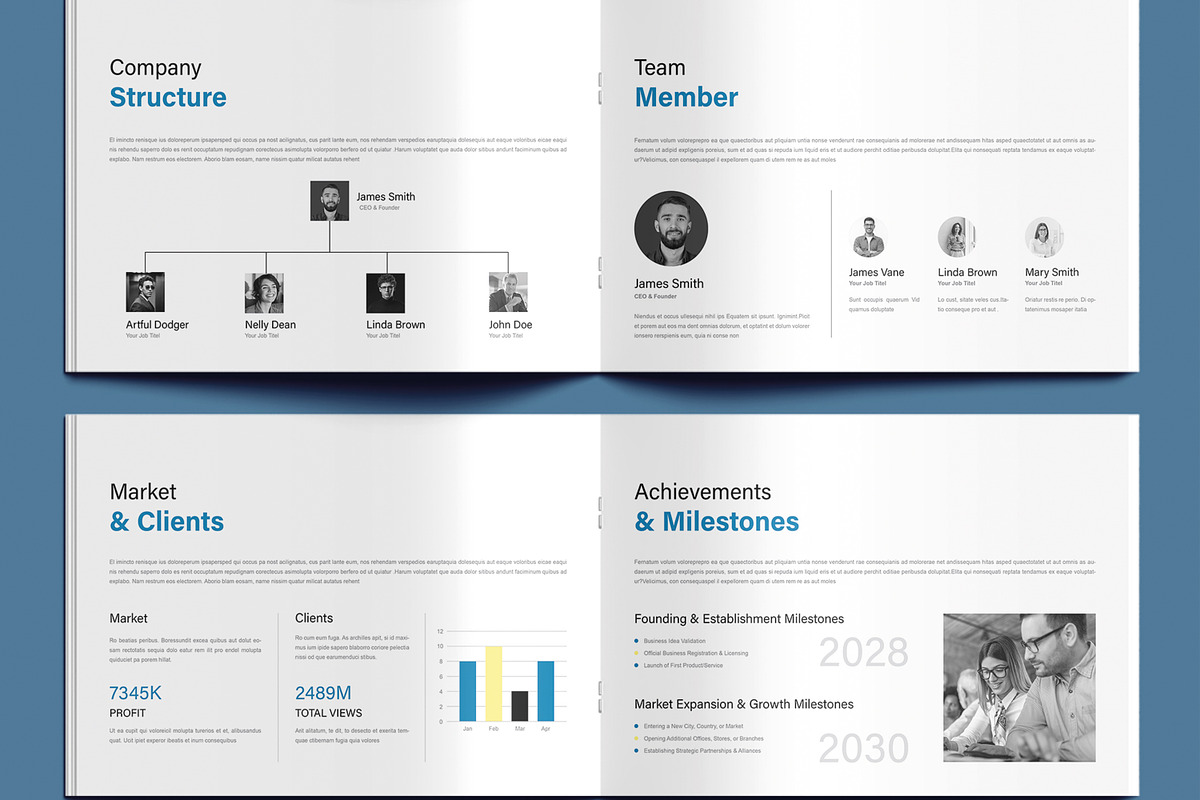 Company Profile Template Layout, a Brochure Template by MightyDesign (Photo 4 of 8)