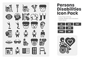 Persons With Disabilities Icon Pack, a Solid Icon by erifqizeicon (Thumbnail 2 of 3)
