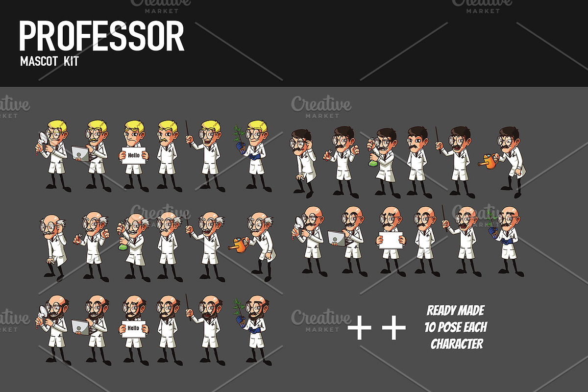 Professor Mascot Kit, an Illustration by Diditpranata (Photo 4 of 5)