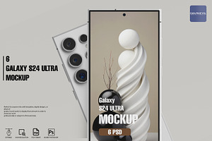 Galaxy S24 Ultra mockup Phone mockup, an Android Mockup by GraphicVil
