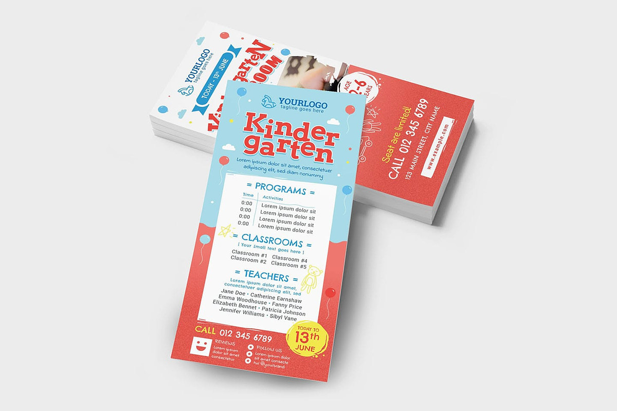 Kindergarten Flyer Templates, a Flyer Template by BrandPacks (Photo 9 of 10)