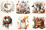 Boho Autumn Clipart, an Illustration by Libby Wishes (Thumbnail 2 of 6)